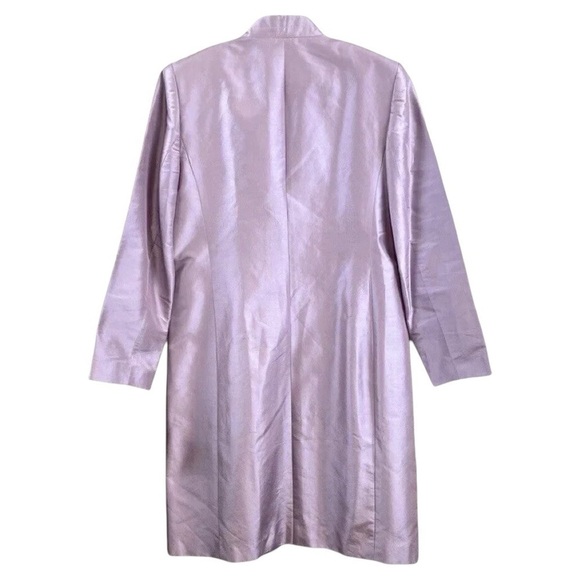 Valerie Stevens Silk Open Front Long Formal Jacket Lavender Lilac Size 8 - Picture 2 of 7